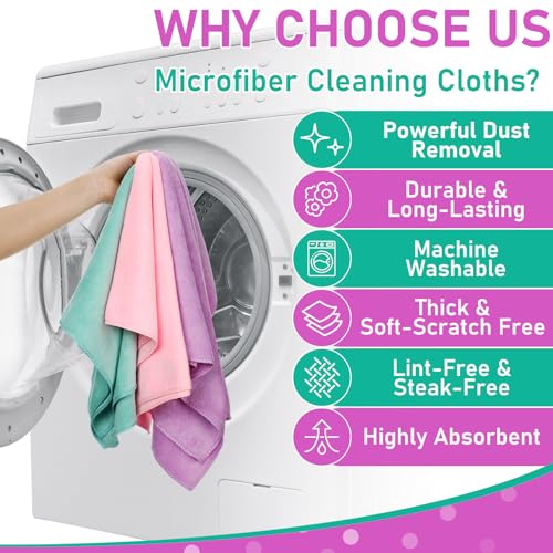 6 Pcs Extra Large Microfiber Cleaning Cloth (6 Count)