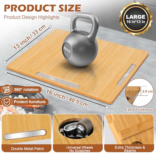 Appliance Slider for Kitchen Appliances 360° Rolling Sliding Tray for Coffee Maker Countertop