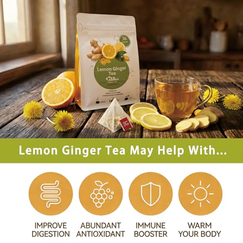 Lemon Ginger Tea Bags (50 Count)