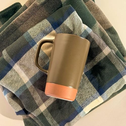 Mora Ceramics Large Tea Mug with Loose Leaf Infuser and Ceramic Lid