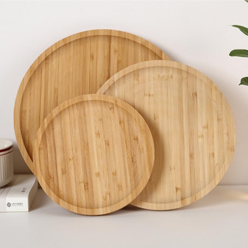 Round Bamboo Tray
