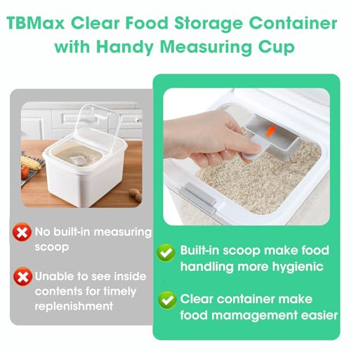 Rice Flour Storage Container with Automatic Flip