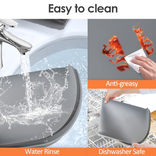 Silicone Coffee Maker Mat with Lip for Countertops