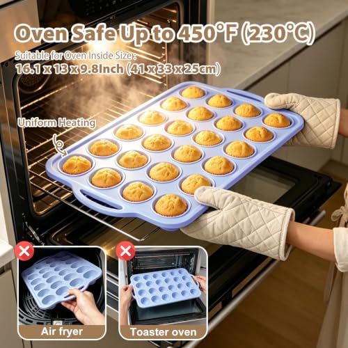 Blue Mini Silicone Cupcake Pan (2 Count)