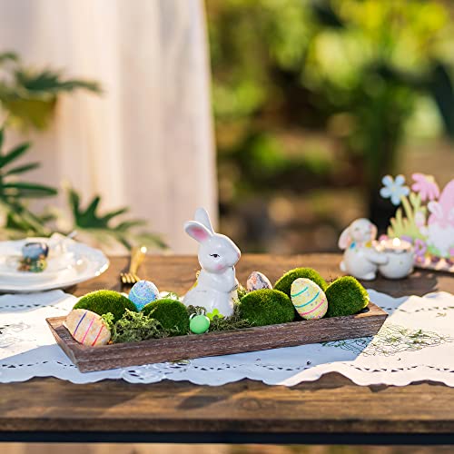 Decorative Wooden Tray Long Narrow Centerpiece Candle Holder