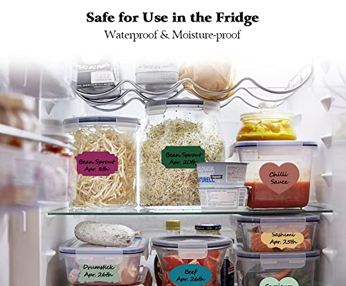 Colored Chalkboard Labels for Food Containers 168pcs