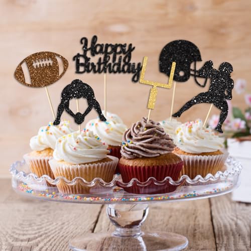 36PC Football Cupcake Toppers for Birthday