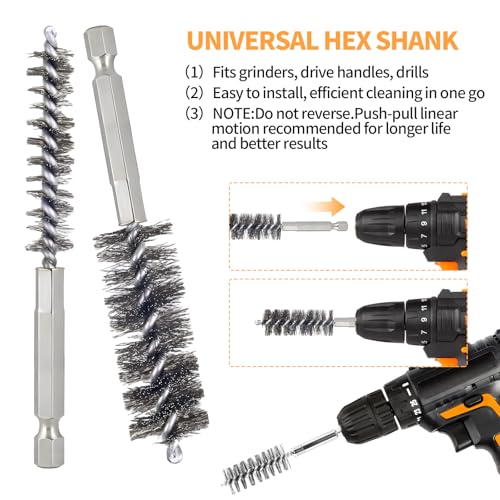Bore Brush for Drill (8 Count)