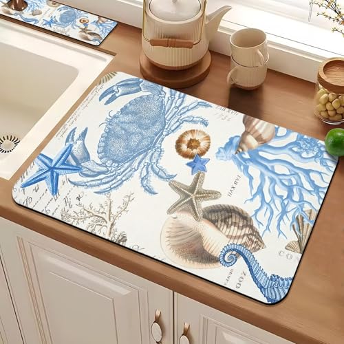 19.5" x 12" Dish Drying Mat & 24" x 5.5" Sink Splash Guard