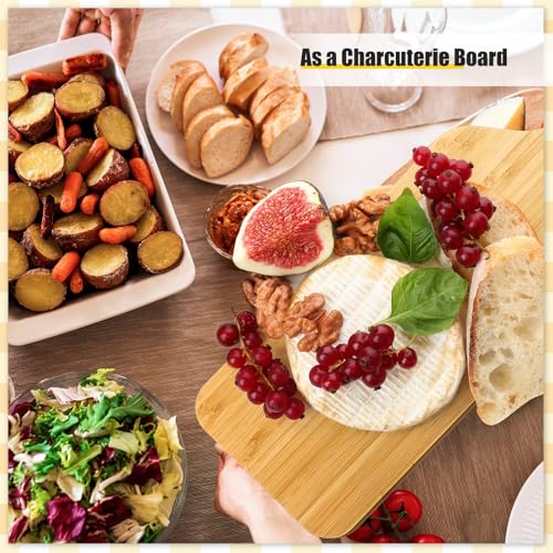 6 Pcs Thicken Cutting Board Bulk Wood Board for Chopping Serving Charcuterie Material for Laser Engraving Mother' Day Wedding Housewarming Gift (6 Count)