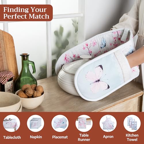 Double Oven Mitts 100% Cotton Double Oven Glove