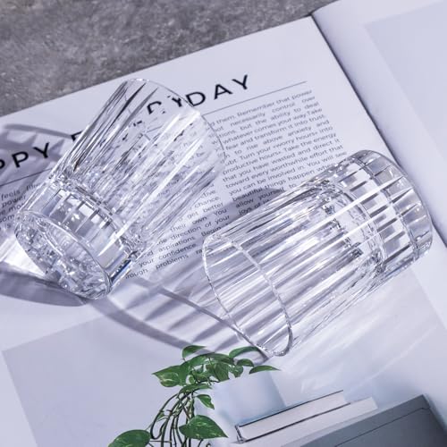 Crystal Whiskey Glasses Set of 2 Handcrafted Old Fashioned Glasses (2 Count)