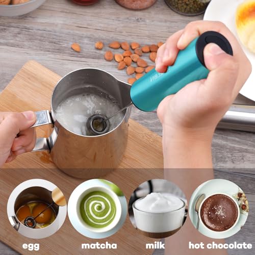 Rechargeable Milk Frother Handheld Electric Frother Wand Milk Foamer Drink Mixer for Coffee