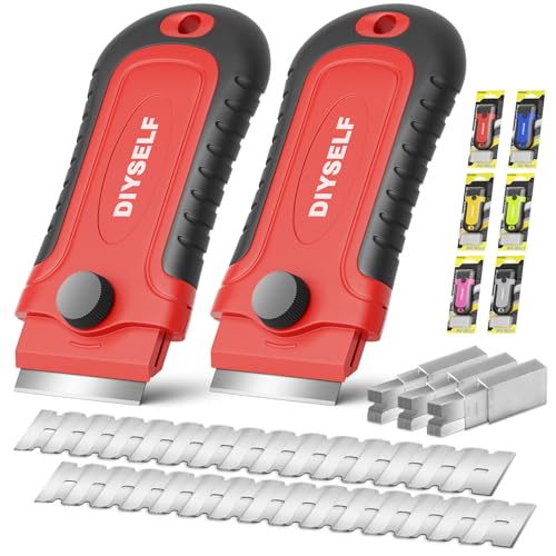 2 Pack Razor Blade Scrapers with 30 Blades (2 Count)