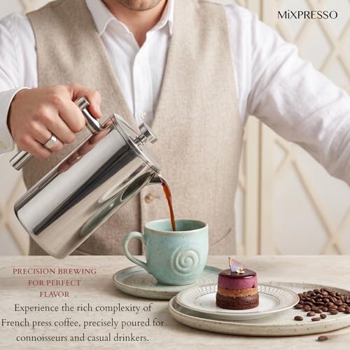 Large French Press Coffee Maker 50Oz Stainless Steel Coffee Press