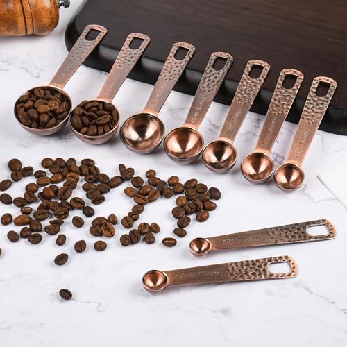 Copper Measuring Cups and Spoons Set 20 for Kitchen & Baking (20 Count)
