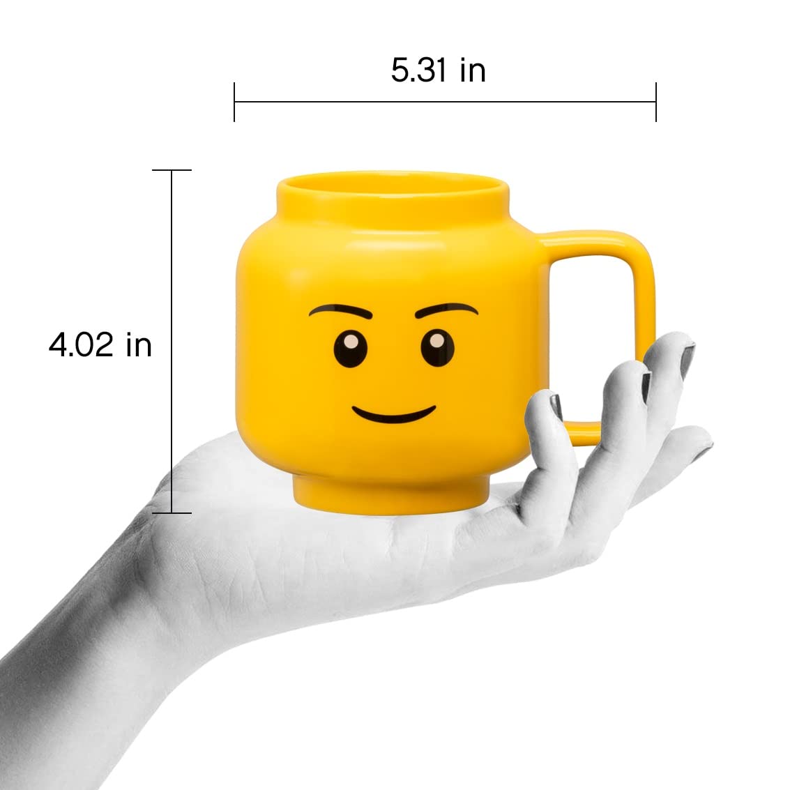 Ceramic coffee mug 17.9 oz front view