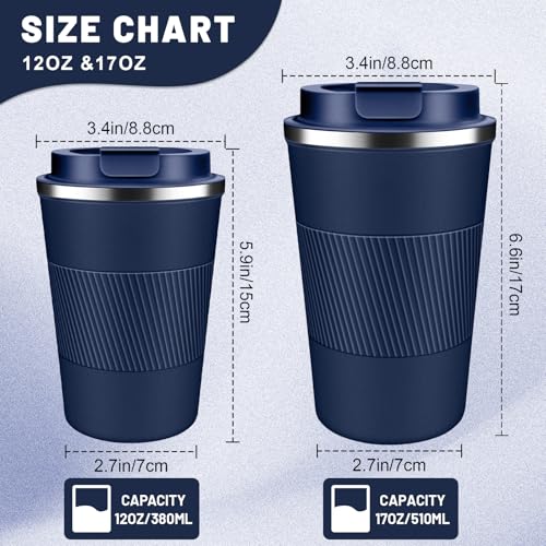 Insulated Coffee Tumblers with Flip Lid 12oz