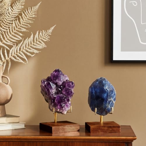 4 Pcs Rock Display Stand Wood Base (4 Count)