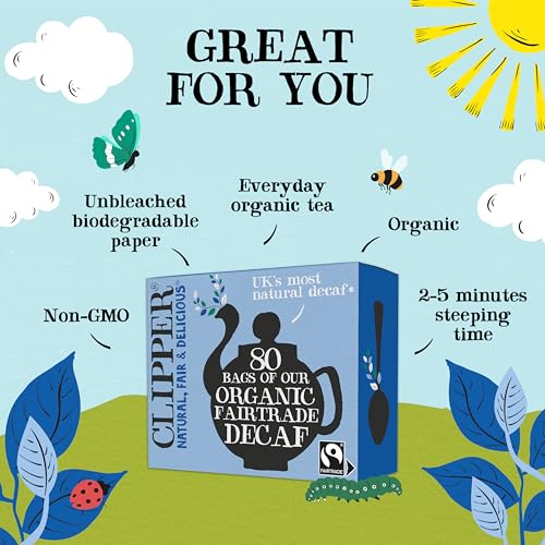 Clipper Organic Decaf Fairtrade Black Tea (80 Count)