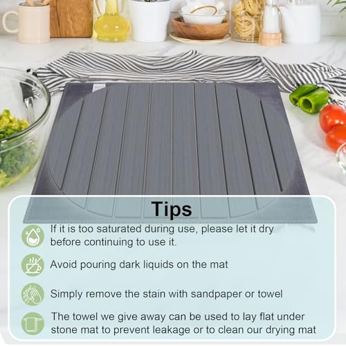 Stone Dish Drying Mat for Kitchen Counter