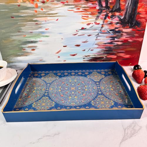 Boho Blue Decorative Tray