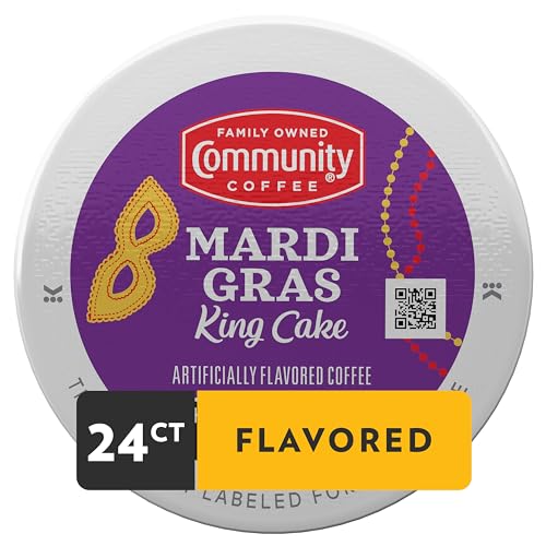 Mardi Gras King Cake Flavored 24 Count Coffee Pods