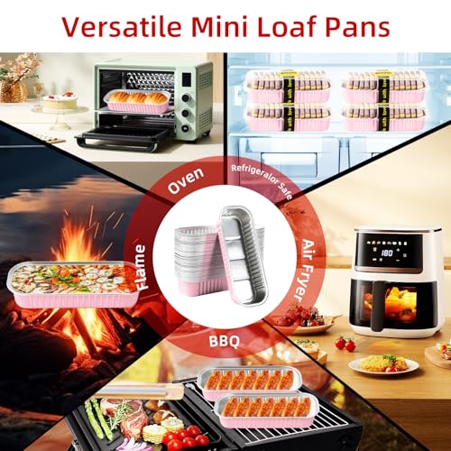 Mini Loaf Pans with Lids and Spoons Sealing Sticker (30 Count)