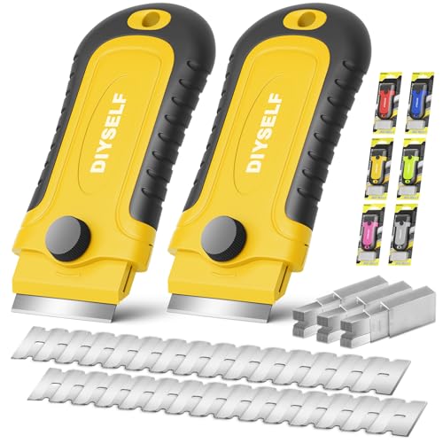 2 Pack Razor Blade Scrapers with 30 Blades (2 Count)