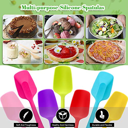 7 Pcs Small Silicone Spoonula Spatula (7 Count)