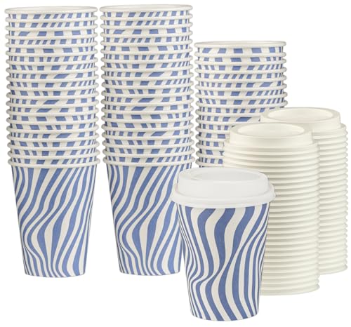 Disposable Coffee Cups with Lids (50 Count)