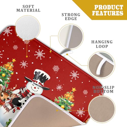 Christmas Snowman Dish Drying Mat for Kitchen Counter