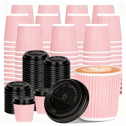 4 oz Espresso Cups with Lids (100 Count)
