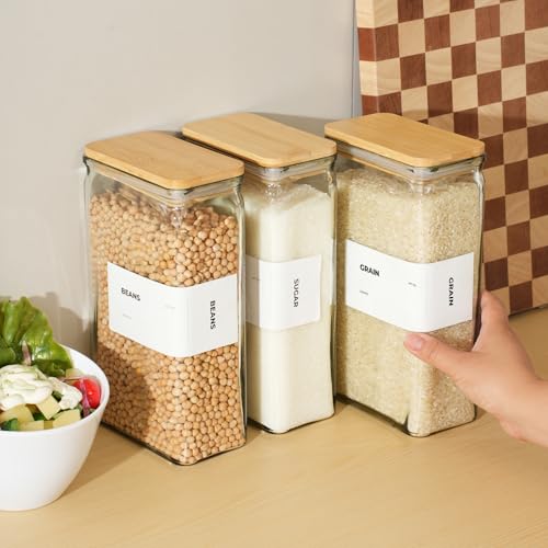 Glass Storage Jars with Bamboo Lid