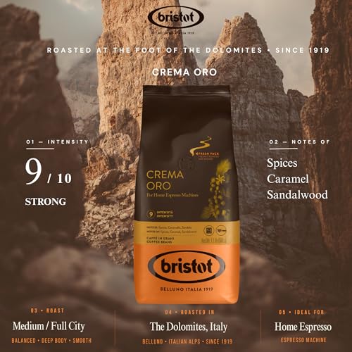 Crema Oro Italian Whole Espresso Beans (17.6 Ounce)