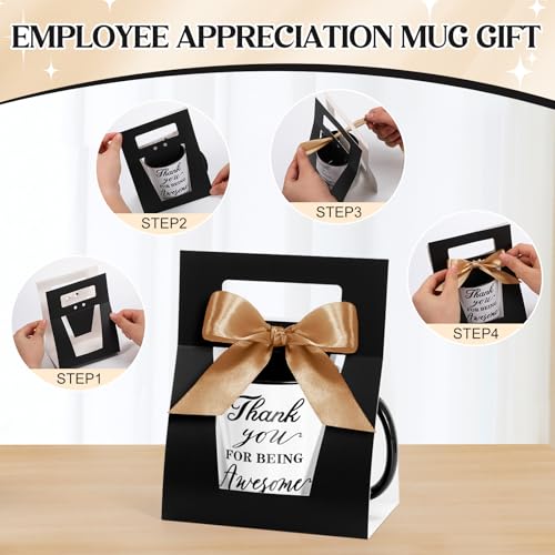 12 Set Employee Appreciation Gift 12 oz Thank You Mug and Mug Box (12 Count)