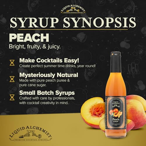 Peach Syrup for Cocktails (12.7 Fl Oz)