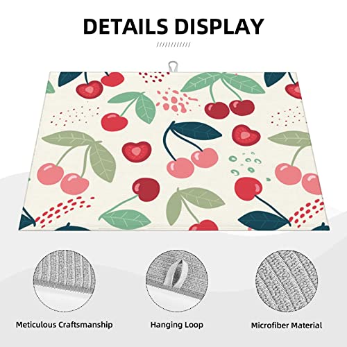 Large Dish Drying Mats For Kitchen Counter Microfiber Kitchen Drying Mat XL Draining Pad Absorbent Quick Drying Dish Mat 18x24 Inch