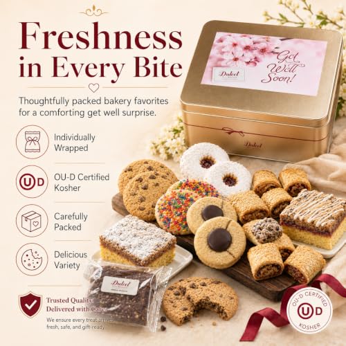 Dulcet Get Well Gift Basket Filled With A Variety of Baked Treats