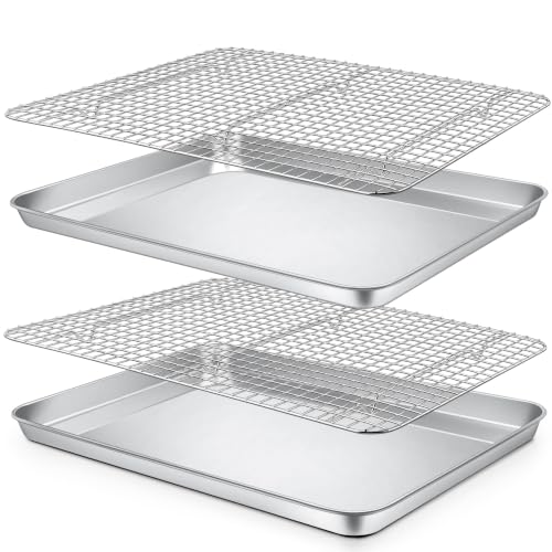 19.6 Inch Cookie Baking Sheet Pan with Wire Rack