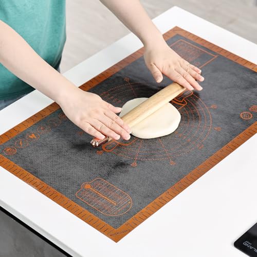 Silicone Pastry Mat Extra Large with Measurements 26''x16'' for Reusable