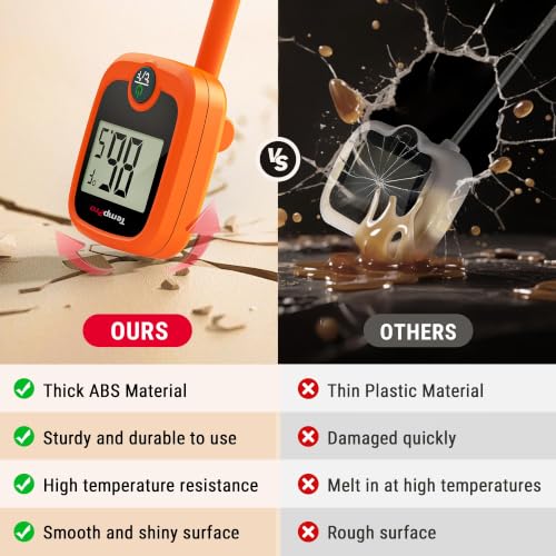 TempDip 1 Sec Candy Thermometer Digital with Pot Clip & Large LCD