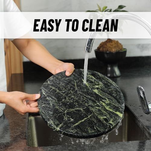 Indian Round Marble Cutting Board for Kitchen