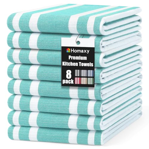 Premium Cotton Stripe Kitchen Towels 8 Pack (8 Count)