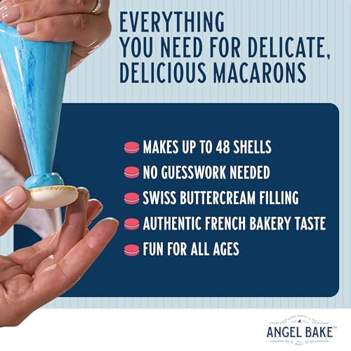 French Macaron Baking Mix Kit with Swiss Buttercream Filling (13.3 Ounce)