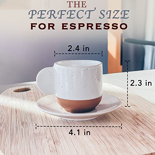 Mora Ceramic Mini Espresso Cups Set of 4 (4 Count)