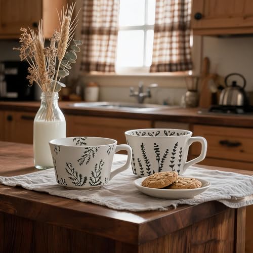 4 Pack Speckled Ceramic Coffee Mugs