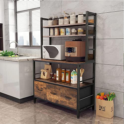 Kitchen Bakers Rack with Baskets