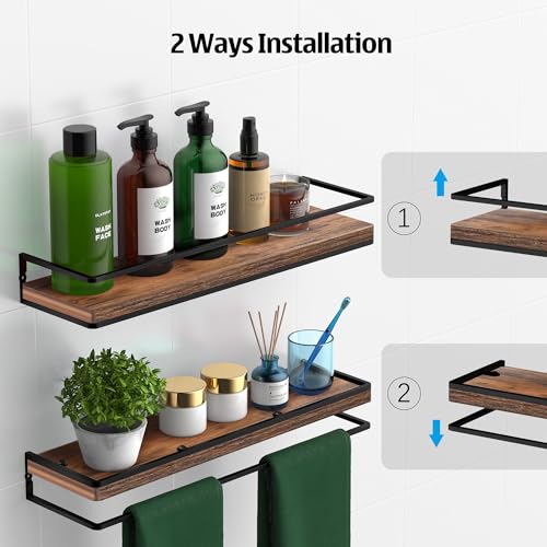 Floating Shelves Wall Mounted Set of 2 (2 Count)