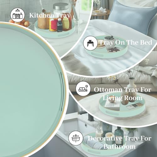 13" Mint Green Decorative Tray
